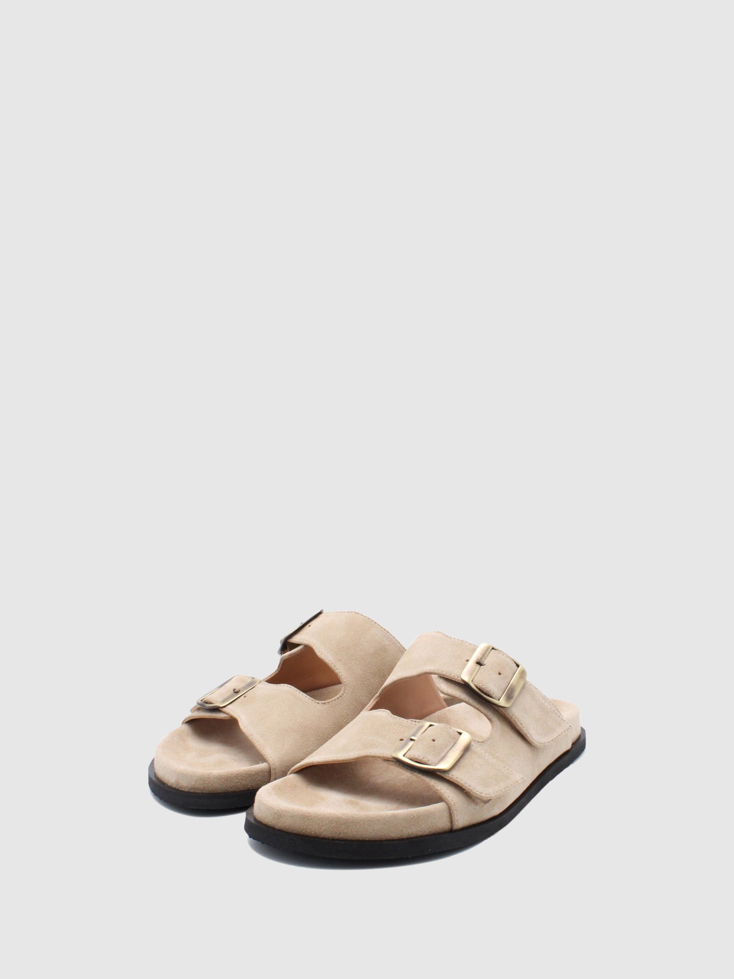 JJ Heitor Mules com Fivela Impact Beige